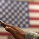 A soldier salutes the U.S. flag during a ceremony for troops returning home from Afghanistan on June 15, 2011, at Fort Carson, Colo.
John Moore/Getty Images